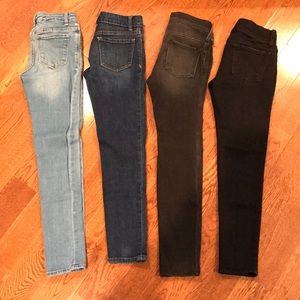 4 Little Girl Skinny Jeans. Size 8.
